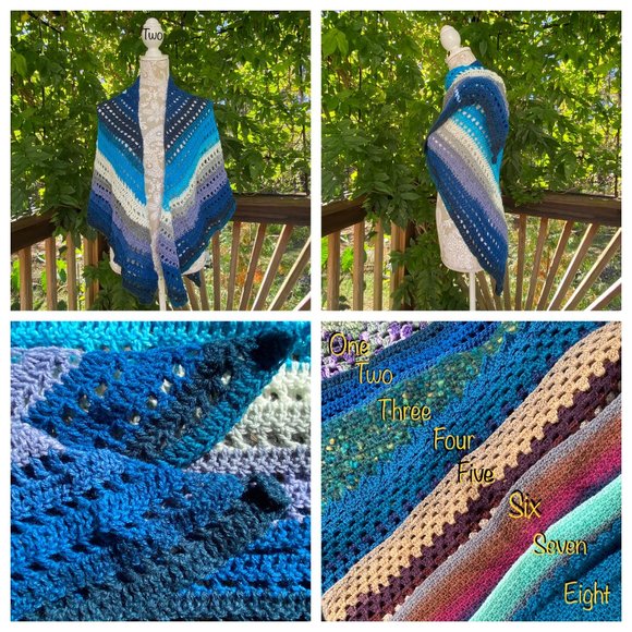 Handmade crocheted shawl shrug sweater. #2 - Picture 5 of 5